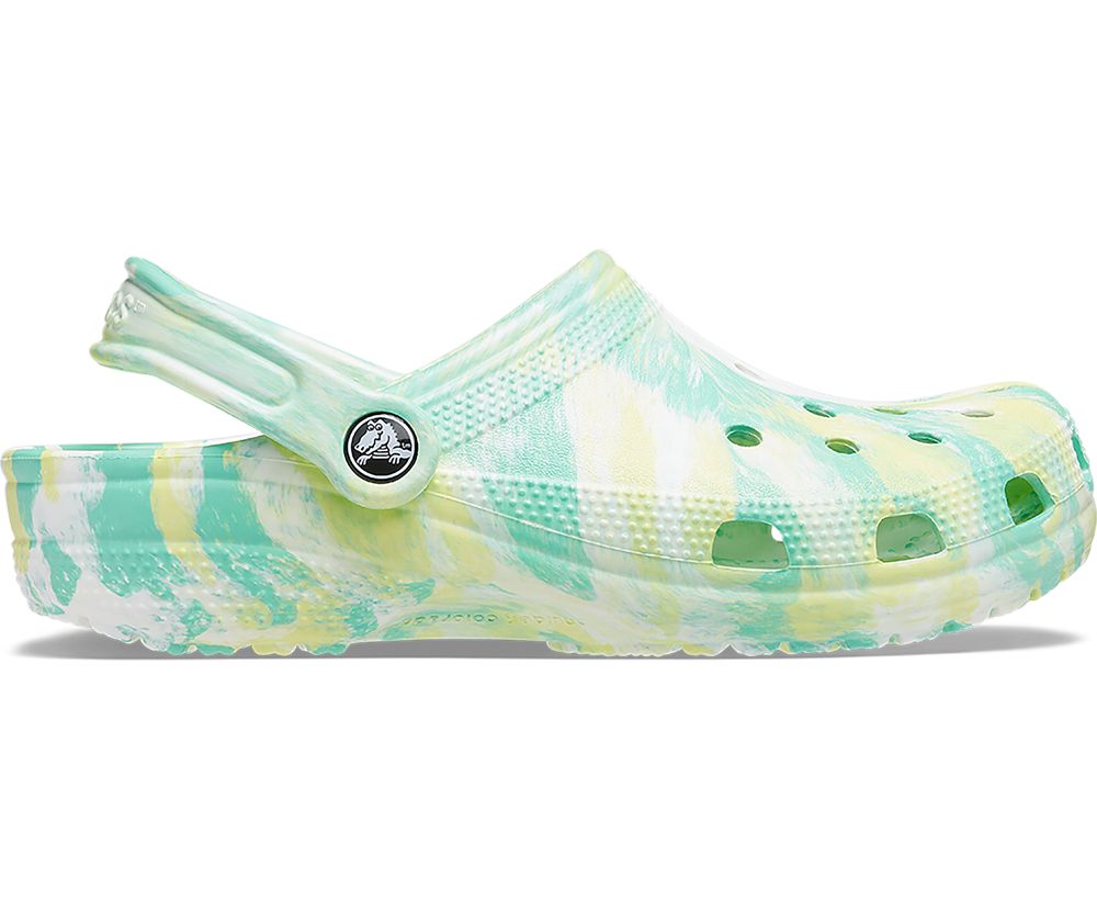 Crocs Classic Marbled Træsko Dame Grøn | 304-KGWNAO