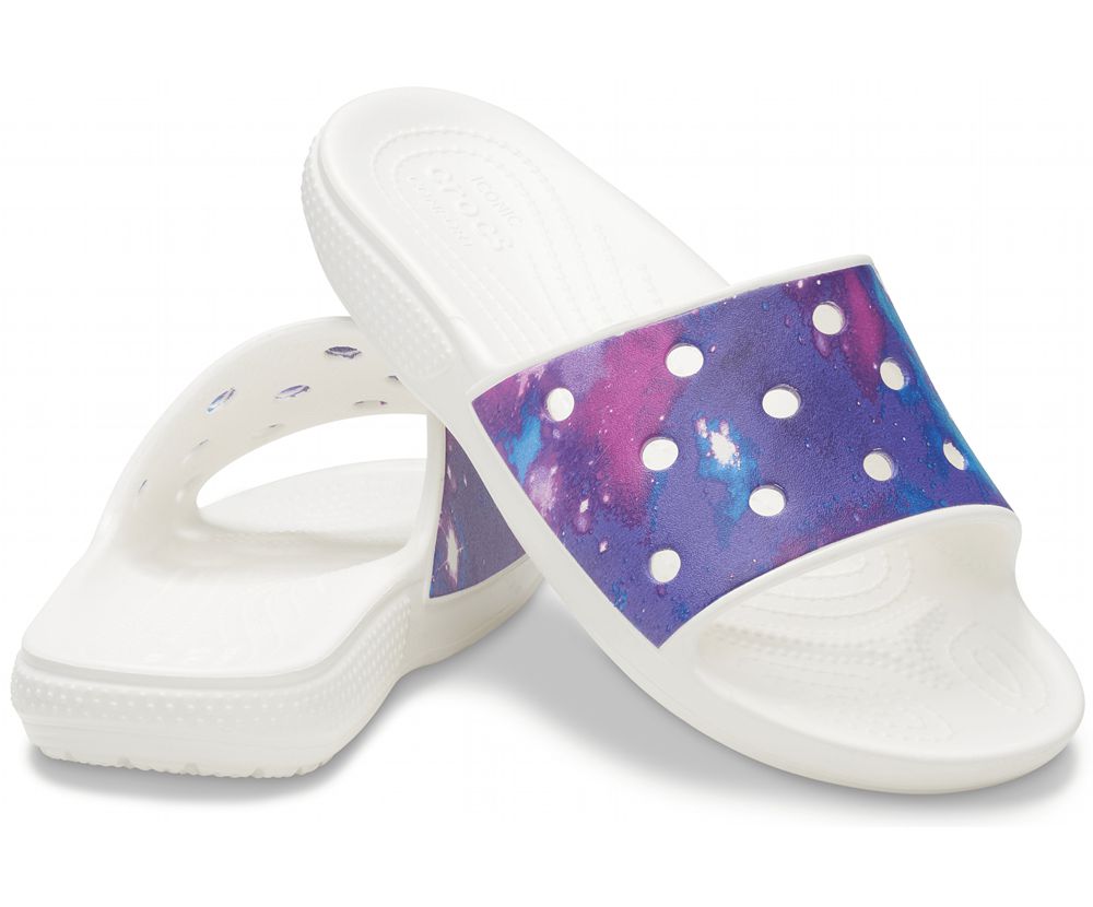 Crocs Classic Out Of This World Badesandaler Dame Hvide | 975-IVMOFL