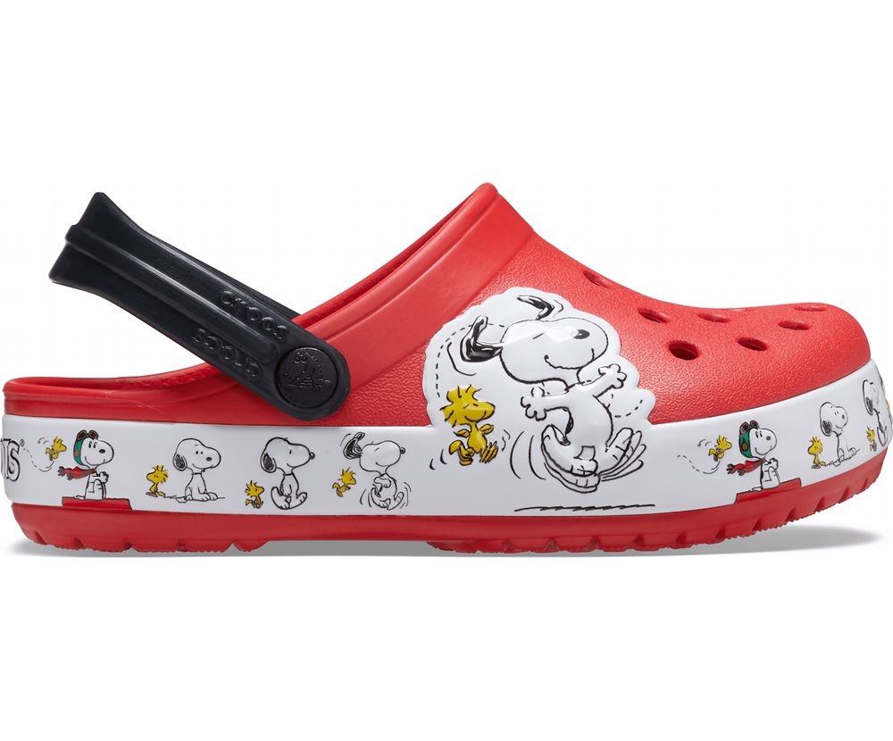 Crocs Fun Lab Snoopy® Woodstock® Træsko Pige Rød | 016-NZYJKT