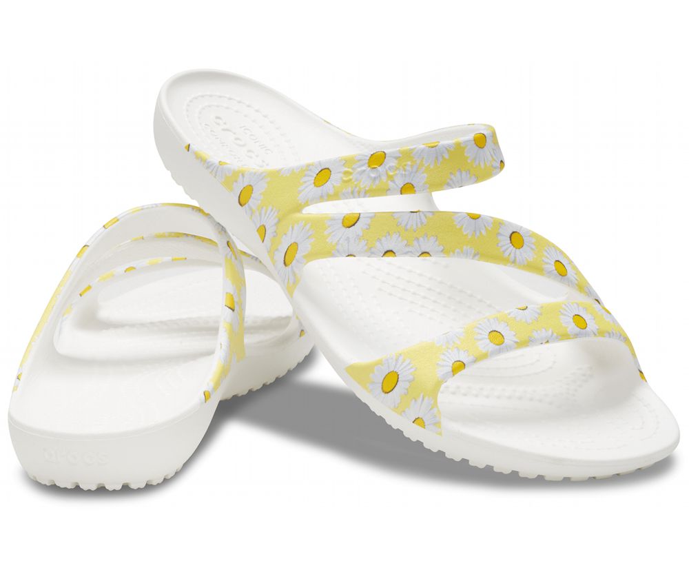 Crocs Kadee Ii Graphic Sandaler Dame Gul | 041-JWKZYU