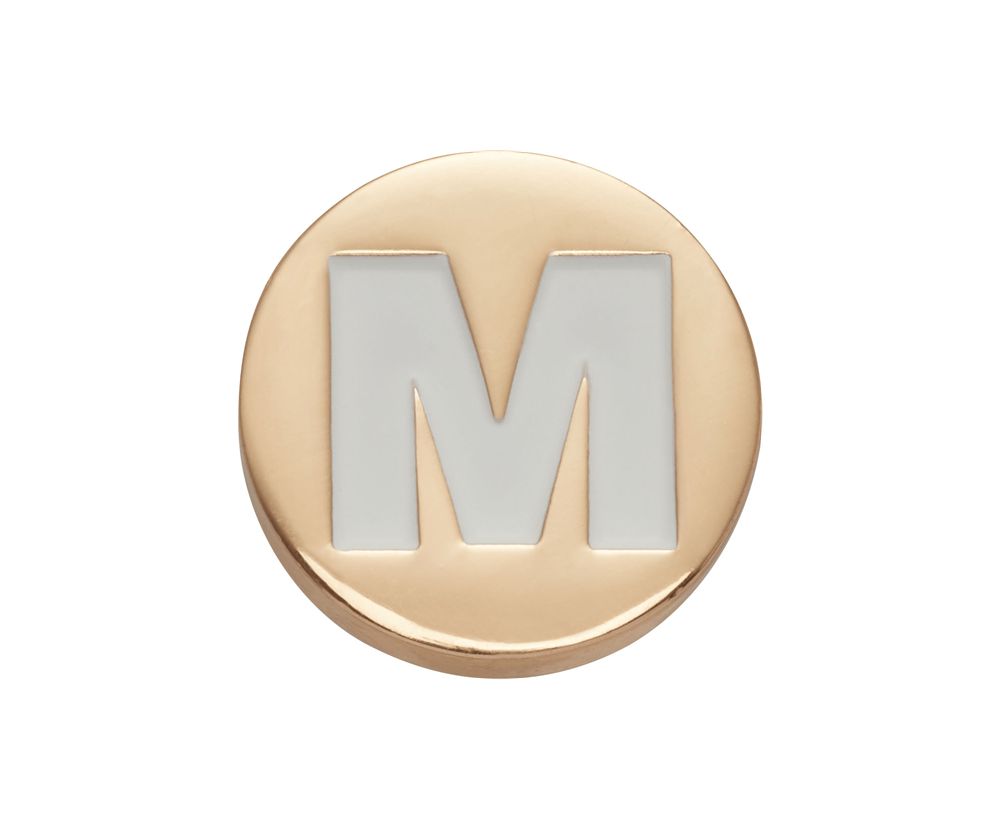Crocs Letter M Jibbitz Dame Guld | 579-YHBRPL