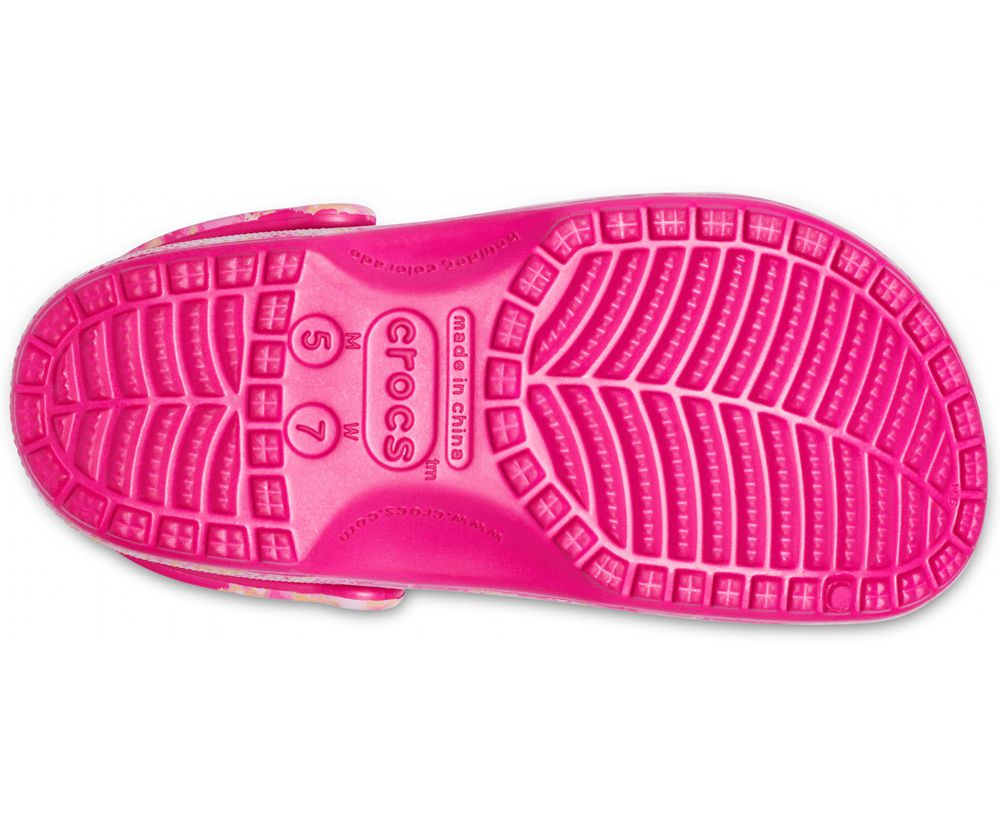 Crocs Classic Bleach Dye Træsko Dame Lyserød | 451-EPRWUG