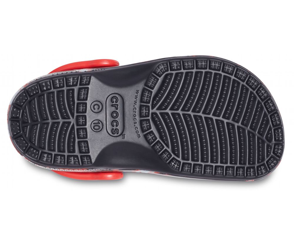 Crocs Classic Bleach Dye Træsko Drenge Rød Sort | 298-NSRHPM