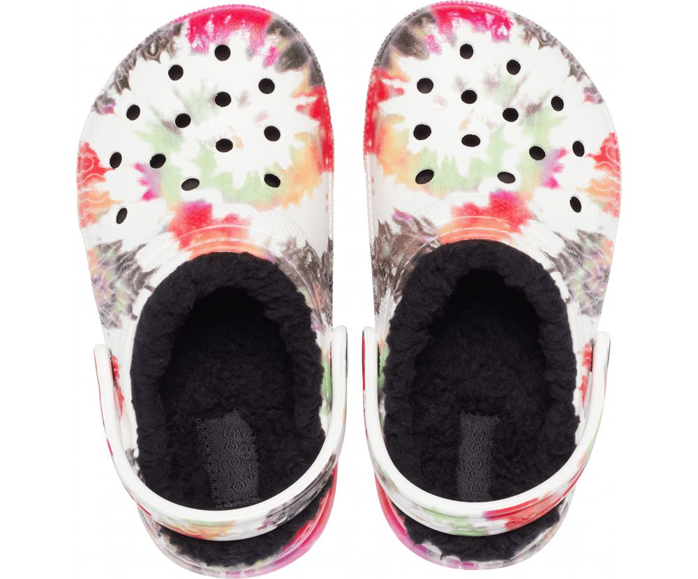 Crocs Classic Forede Tie-Dye Graphic Tøfler Pige Flerfarvede | 810-FGPDHI