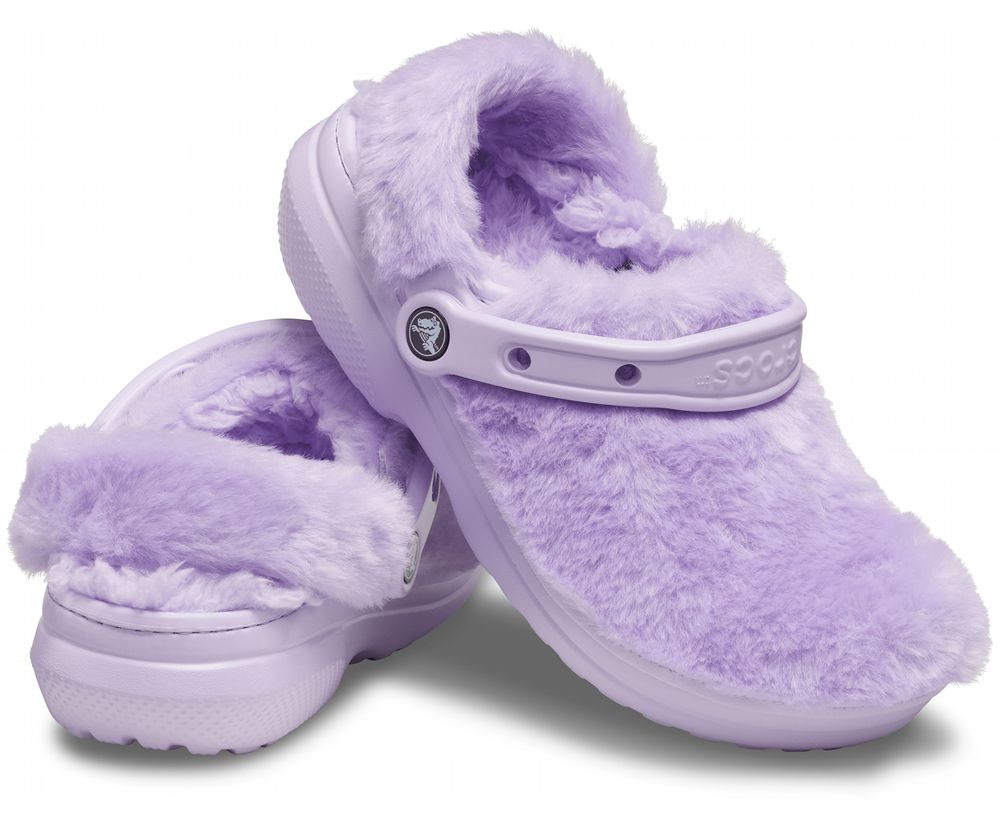 Crocs Classic Fur Sure Træsko Dame Lilla | 504-ARBCLW