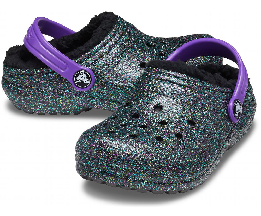 Crocs Classic Glitter Forede Tøfler Pige Flerfarvede | 971-VOGBTK
