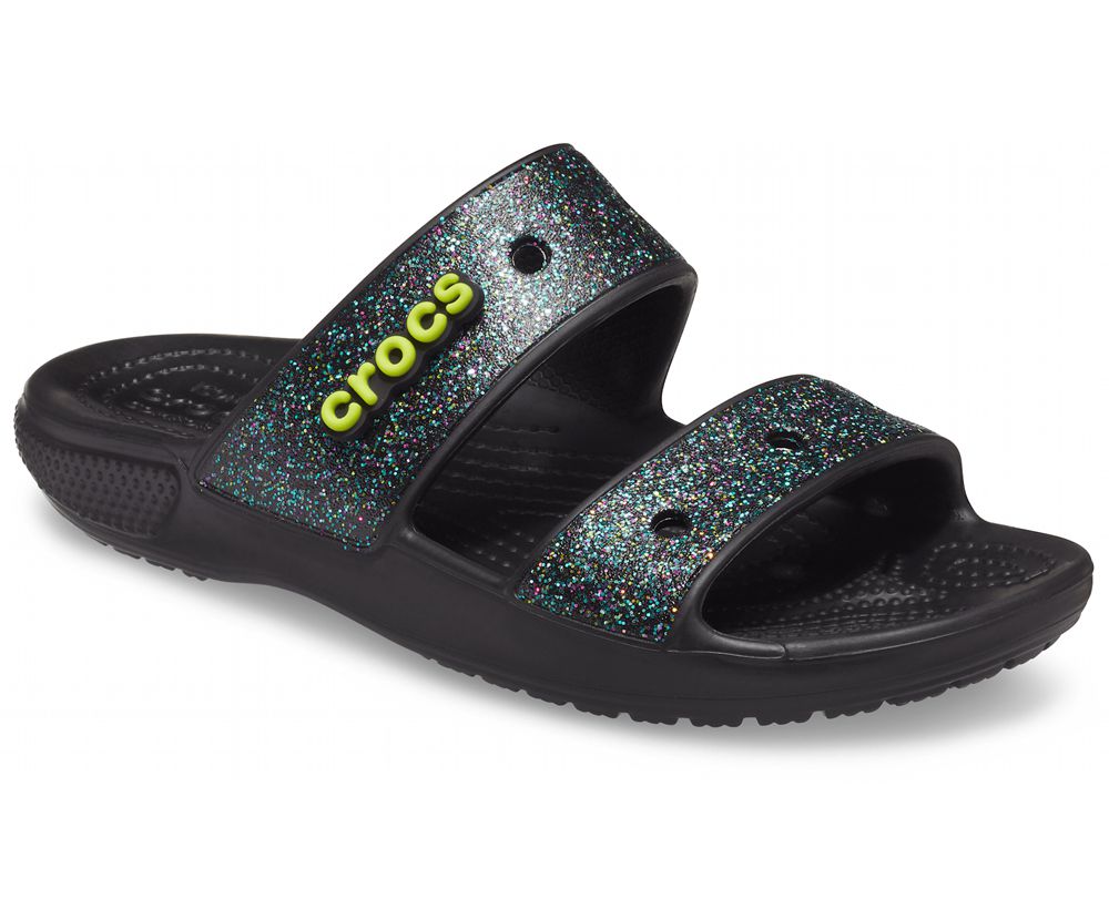Crocs Classic Glitter Sandaler Herre Sort | 091-GRXOMB