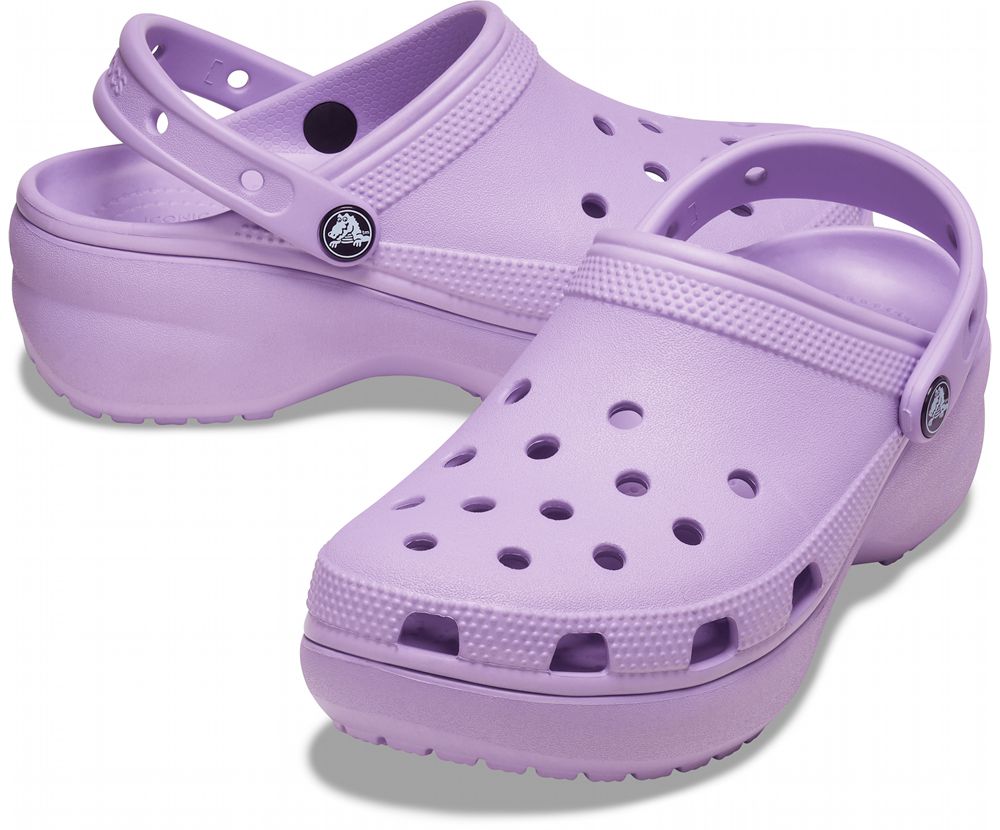 Crocs Classic Platform Træsko Dame Lilla | 401-ORGAEH