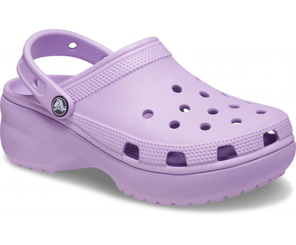 Crocs Classic Platform Træsko Dame Lilla | 401-ORGAEH