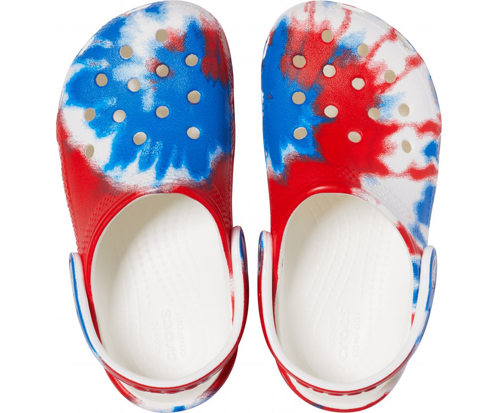 Crocs Classic Tie-Dye Graphic Træsko Drenge Flerfarvede | 710-BDPHGO