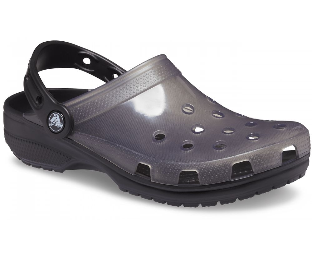 Crocs Classic Translucent Træsko Dame Sort | 816-QSHCEY