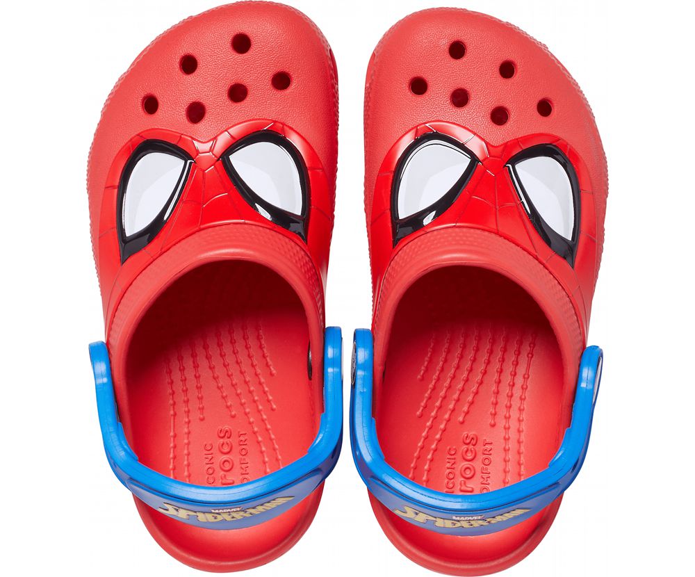 Crocs Fun Lab Classic I Am Spiderman Træsko Pige Rød | 684-IUGHWL